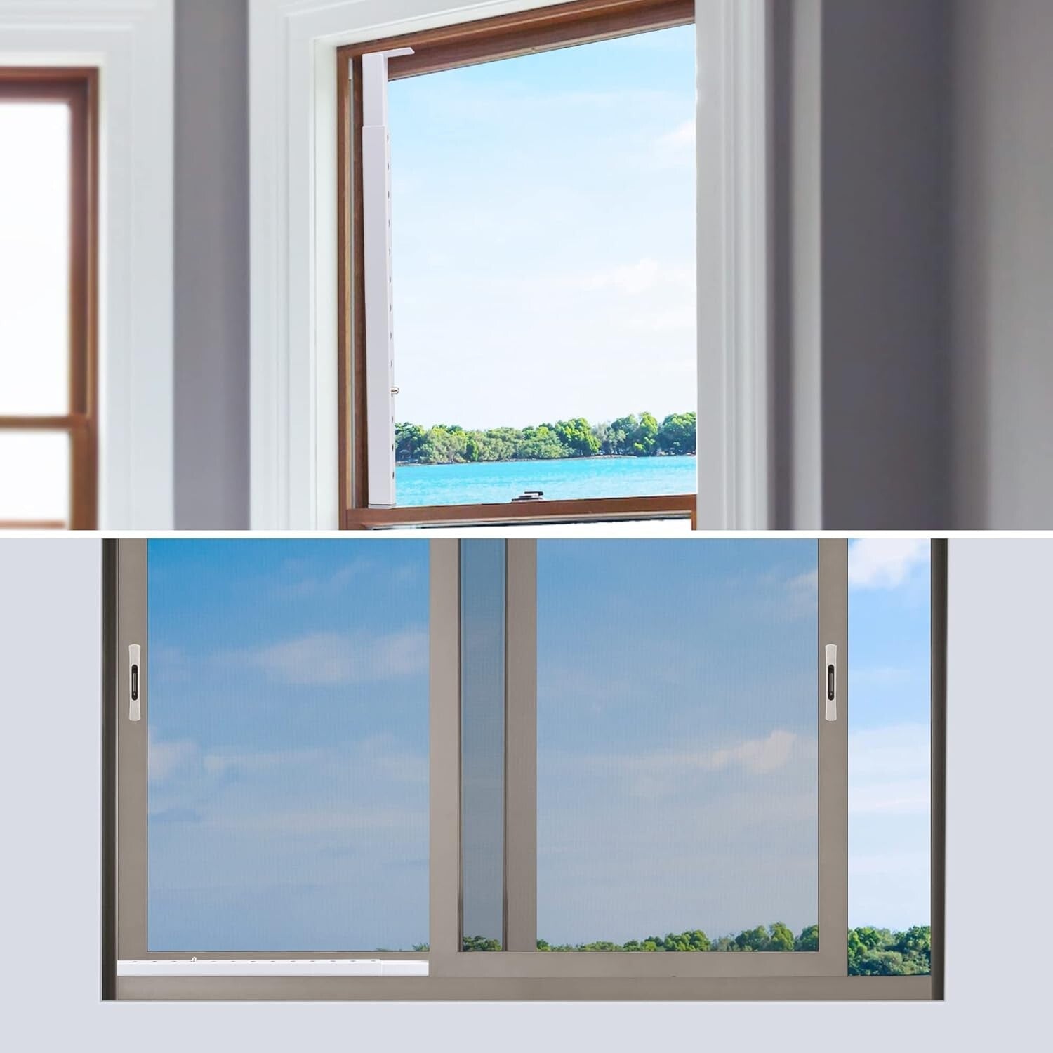 Adjustable Steel Window Security Bars (Set of 4) for Safety & Burglar Prevention