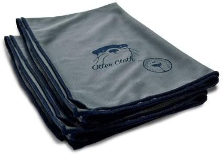 Elegant Grey Microfiber Cloths for Spotless Glass Shine - Pack of 2, 25x20 Inch