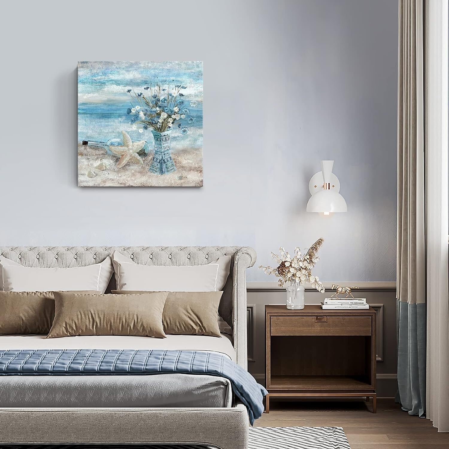 Eye-Catching 30x30 Seascape Canvas - Framed Beach Artwork for Home