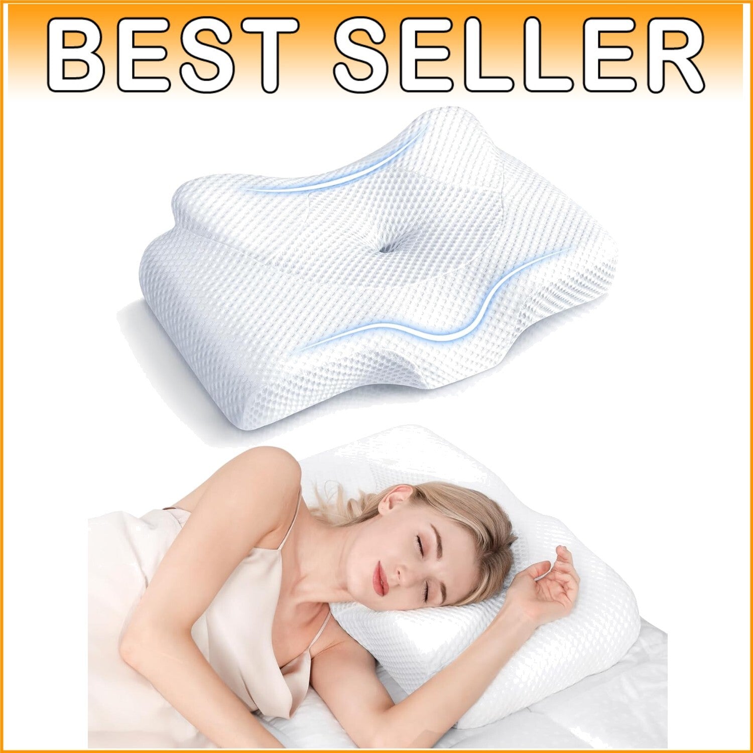 Adjustable Memory Foam Cervical Pillow - Ideal for Side, Back & Stomach Sleepers