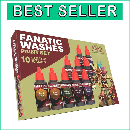 10-Piece Washable Acrylic Paint Set in Dropper Bottles for Miniature Artisans