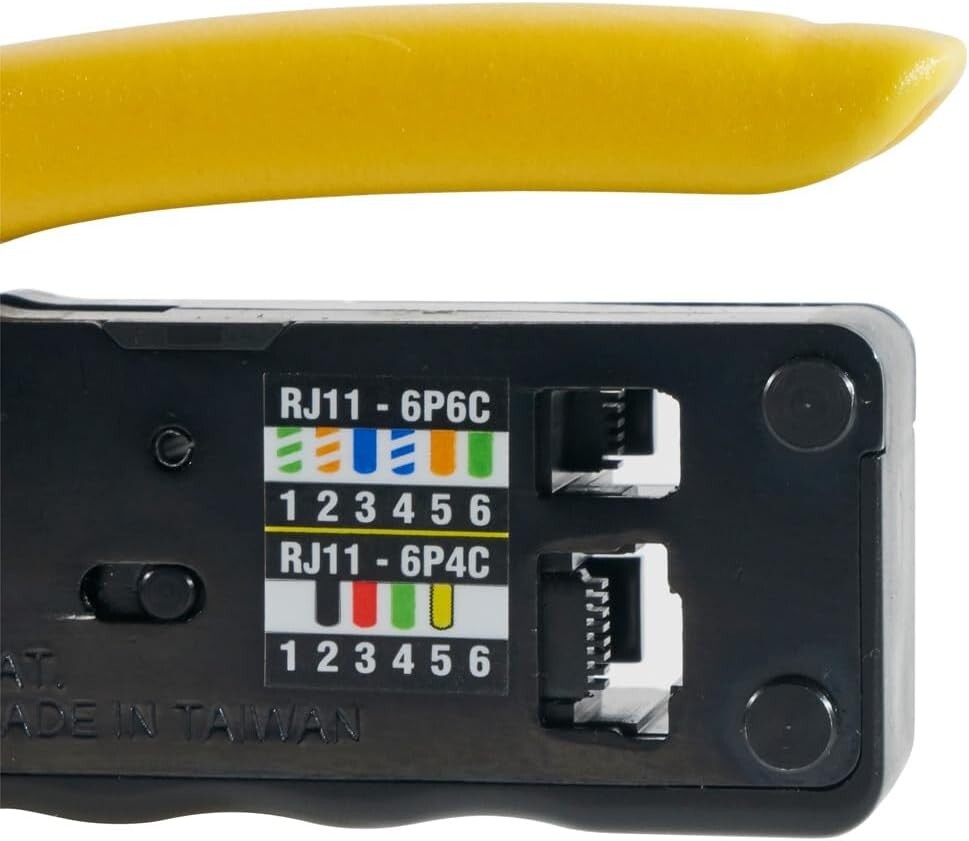 Multi-Function Wire Crimper/Stripper/Cutter for Data & Voice Cables - 11.2Oz