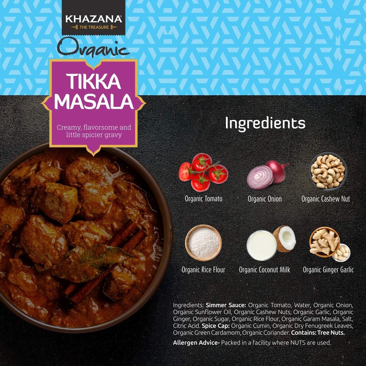 Delicious Organic Tikka Masala Simmer Sauce - Authentic Flavors, 12.7oz Jars