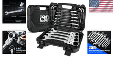 Load image into Gallery viewer, Professional 14-Piece Metric Wrench Set - 72-Tooth Flex-Head and Storage Case