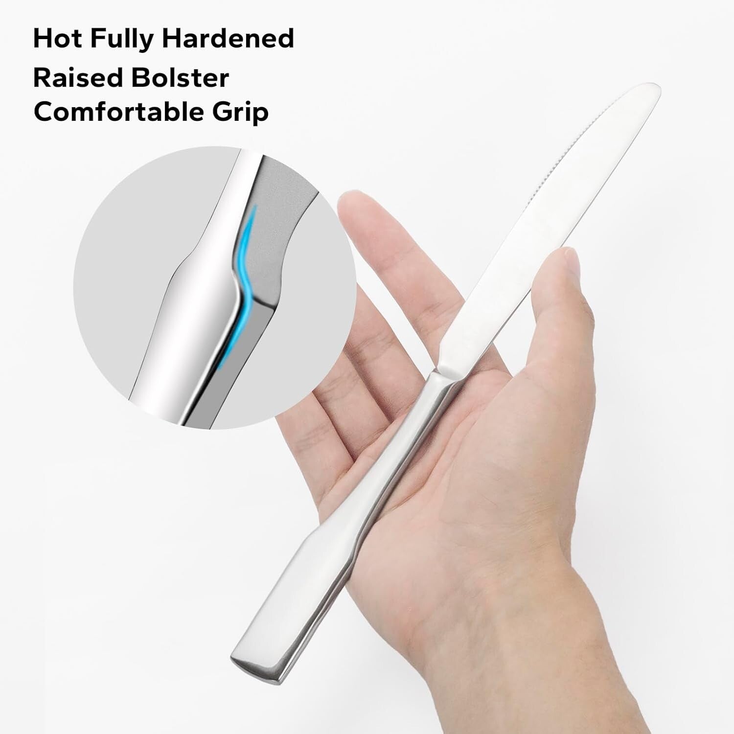 Dishwasher Safe Kate 48-Piece Cutlery Set - Mirror Polished Stainless Steel