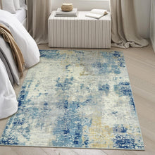 Load image into Gallery viewer, Stylish 4x6 Washable Abstract Rug - Soft Faux Wool for Living Room &amp; Bedroom