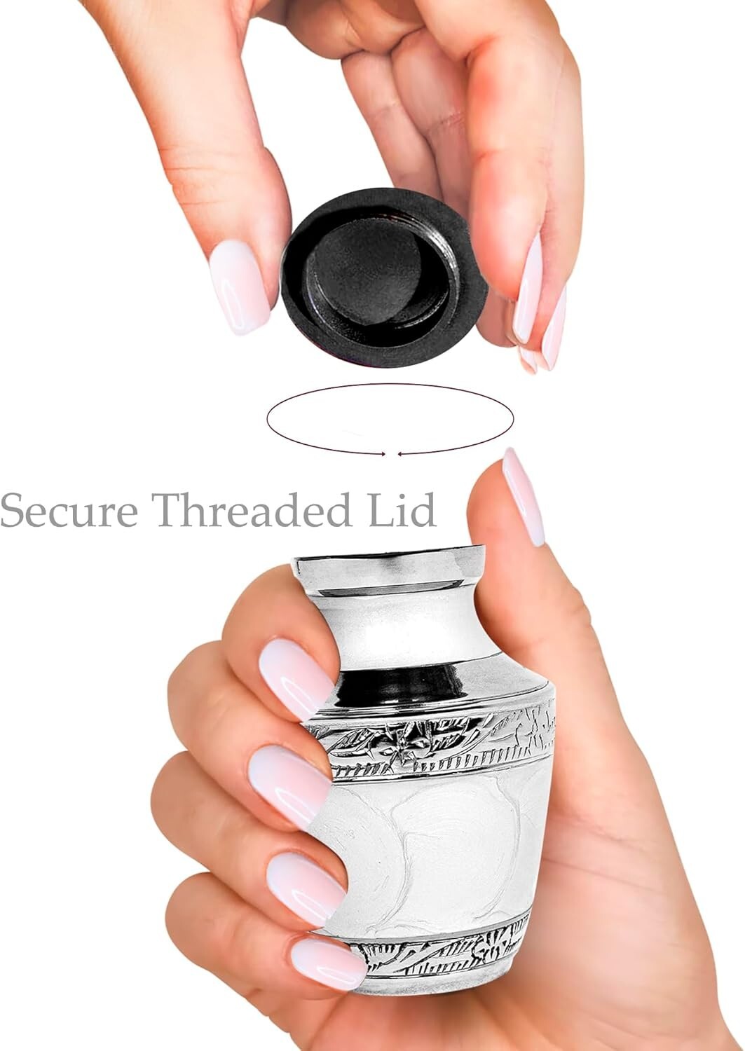 Elegant Brass Mini Urns with Threaded Lid - Set of 4 for Cherished Memories