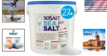 Load image into Gallery viewer, Kosher Certified Fine Sea Salt Bulk - 27.56 lbs for Restaurant &amp; Canning Use
