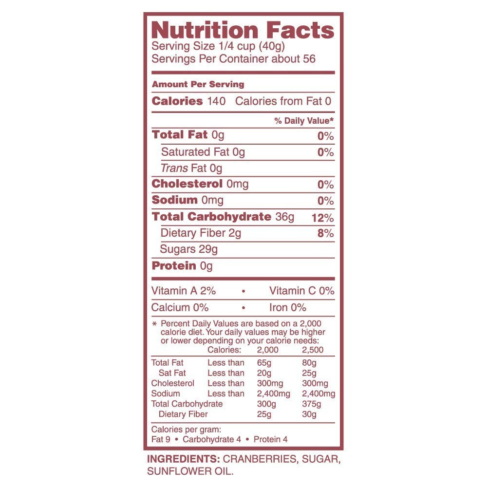 Crispy Sweet Dried Cranberries in 5lb Bulk - Flavorful Salad & Oatmeal Enhancer