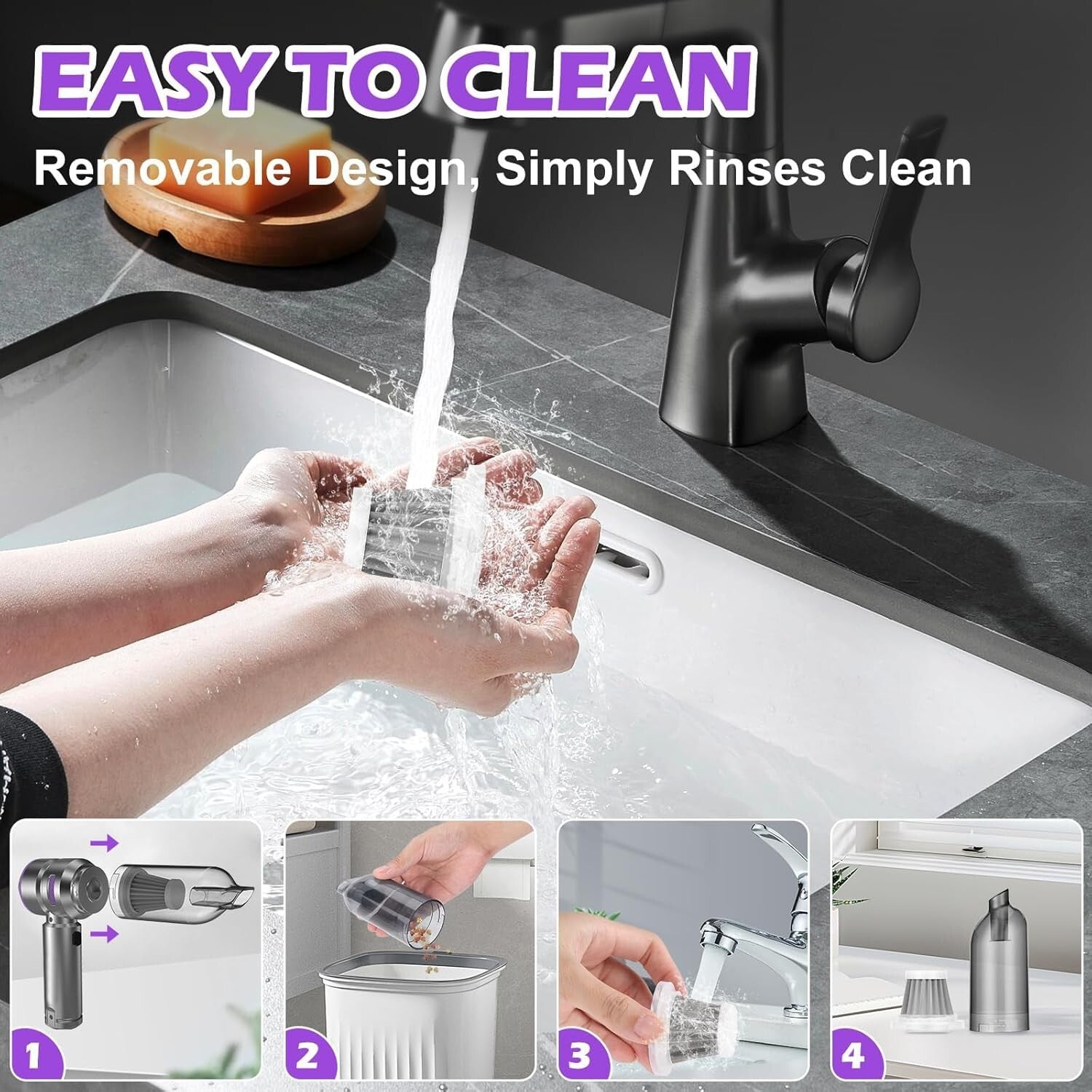 Lightweight Cordless Vacuum Cleaner - 4-in-1 with Blowing & Inflating Functions