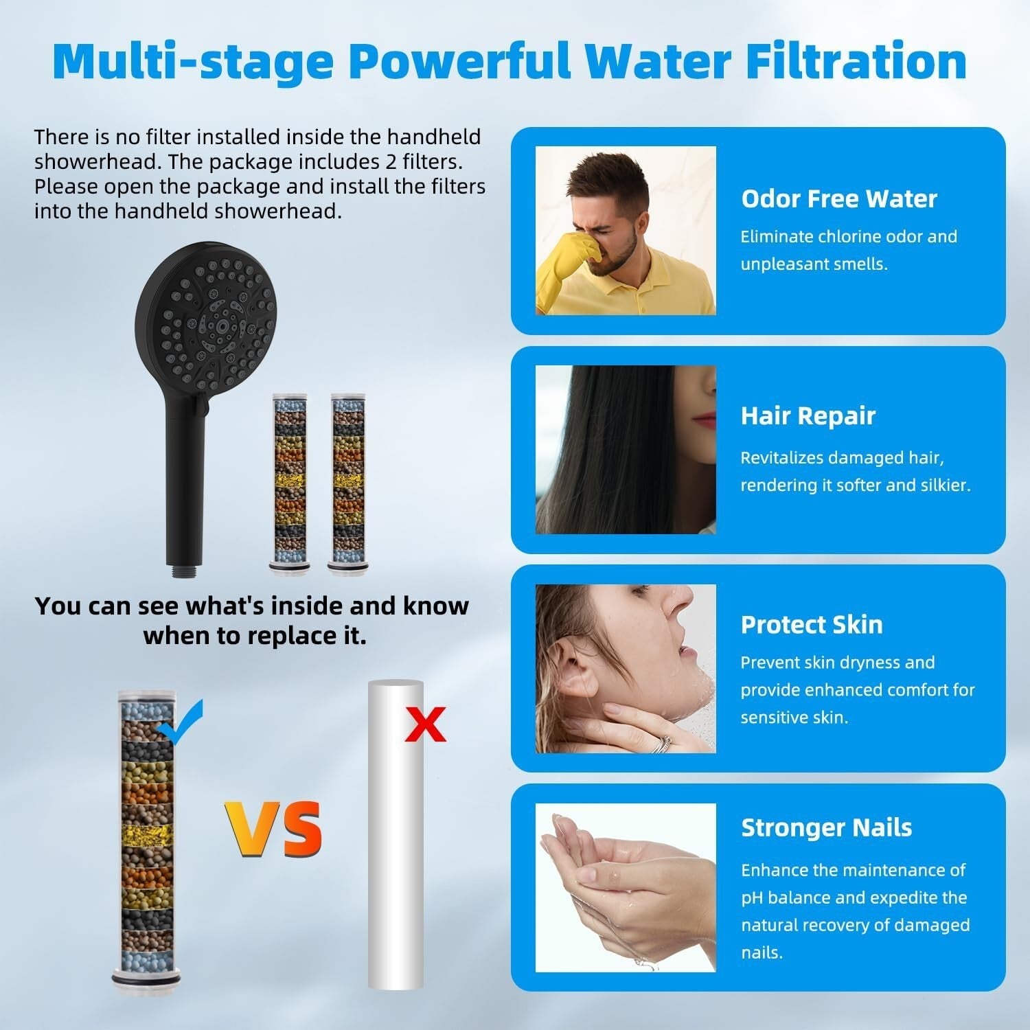 Premium 16'' Adjustable Arc Shower Arm with 12'' Square Rainfall Shower Head