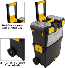 Load image into Gallery viewer, Heavy-Duty Portable Tool Chest with Wheels and Removable Top for Easy Access