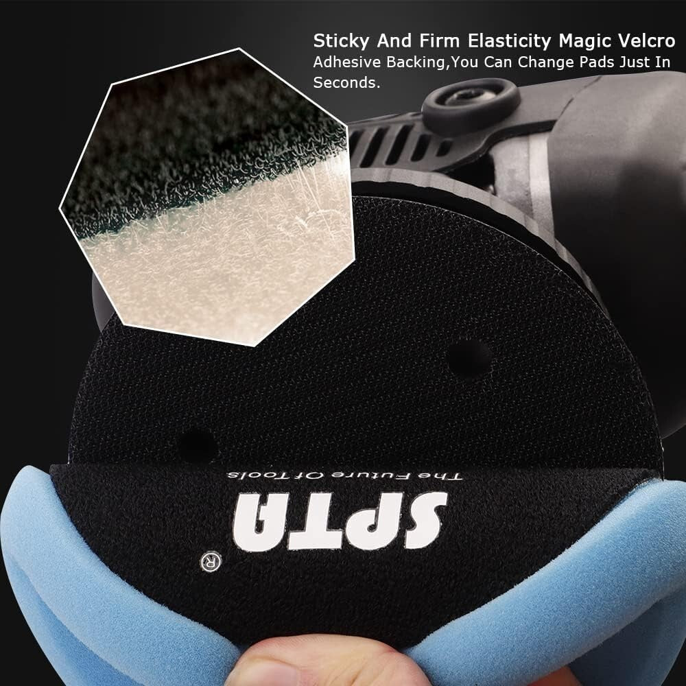 Complete Car Detailing Kit: 5-Inch Polisher, Pads & Accessories for All Surfaces