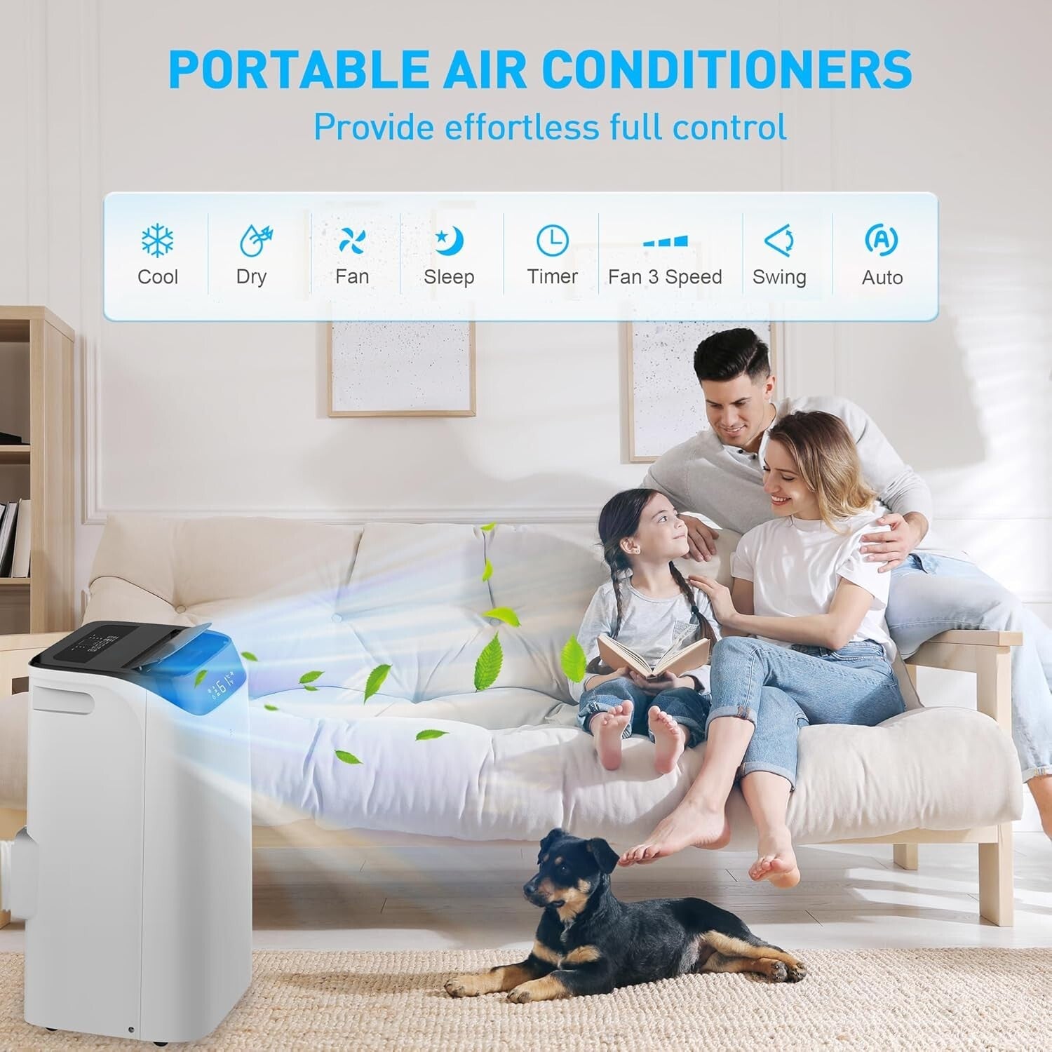 14,000 BTU Energy-Saving Portable Air Conditioner - 700 Sq.Ft Cooling Power