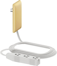 Load image into Gallery viewer, Sleek Gold Outlet Extender 3 Receptacles with Long 8ft Cord &amp; Surge Protection