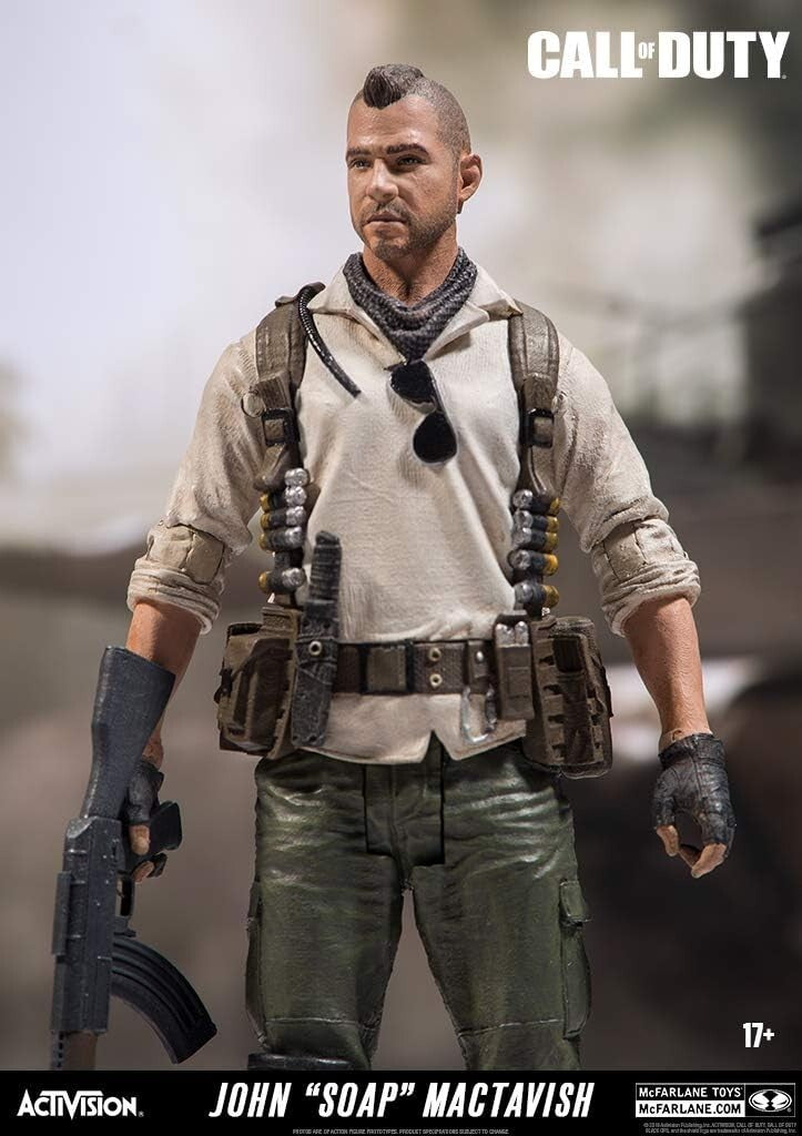 Collectible John 'Soap' MacTavish Figure from Call of Duty - Detailed & Dynamic