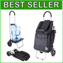 Load image into Gallery viewer, Bigger Trolley Dolly - Foldable Lightweight Shopping Cart with Heavy-Duty Wheels