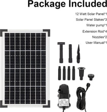 Load image into Gallery viewer, Garden Decoration Solar Fountain Pump - Safe for Wildlife and Birds, 196 GPH