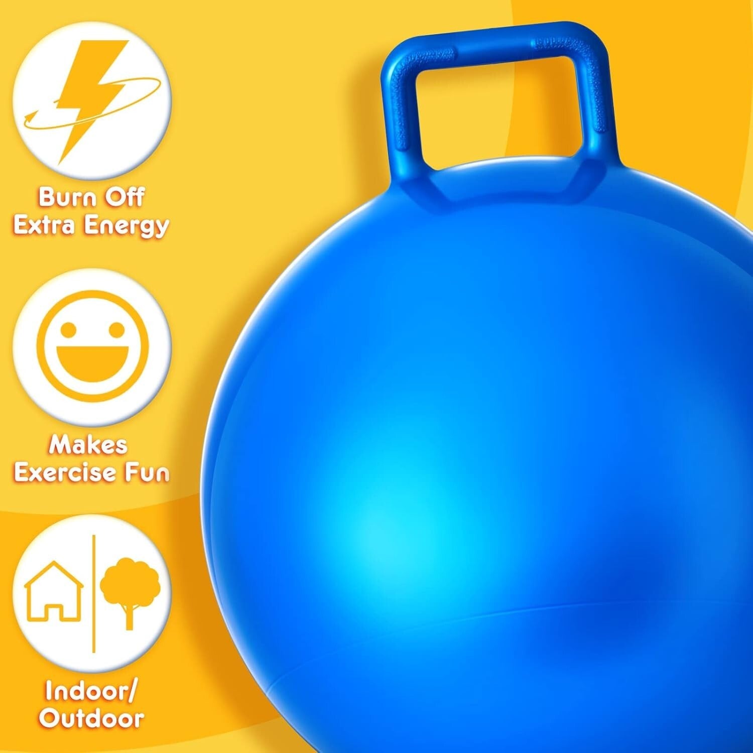 6-Pack 20-Inch Inflatable Hopper Balls with Pump - Fun Family Outdoor Games