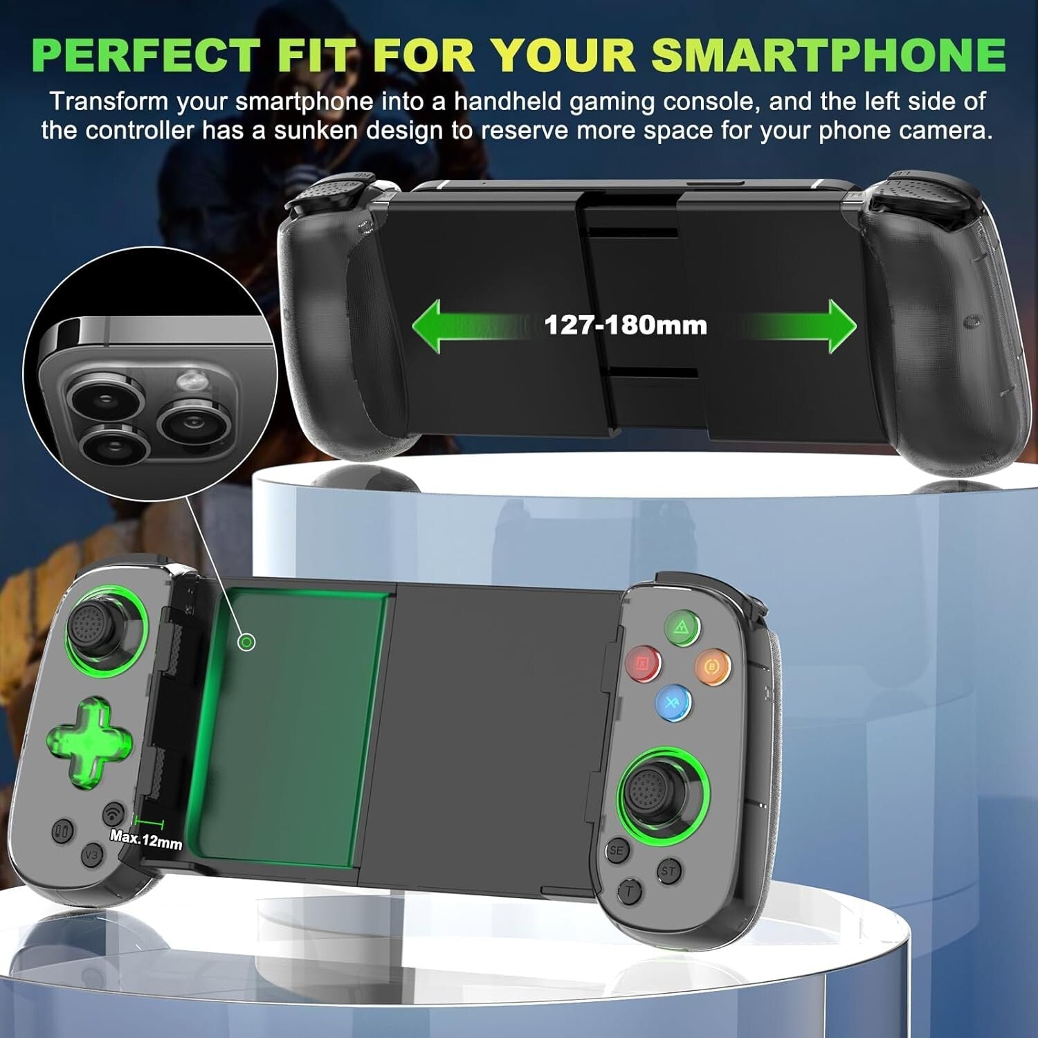 Turbo & 6-Axis Gyro Mobile Gaming Controller for Seamless Streaming Experience