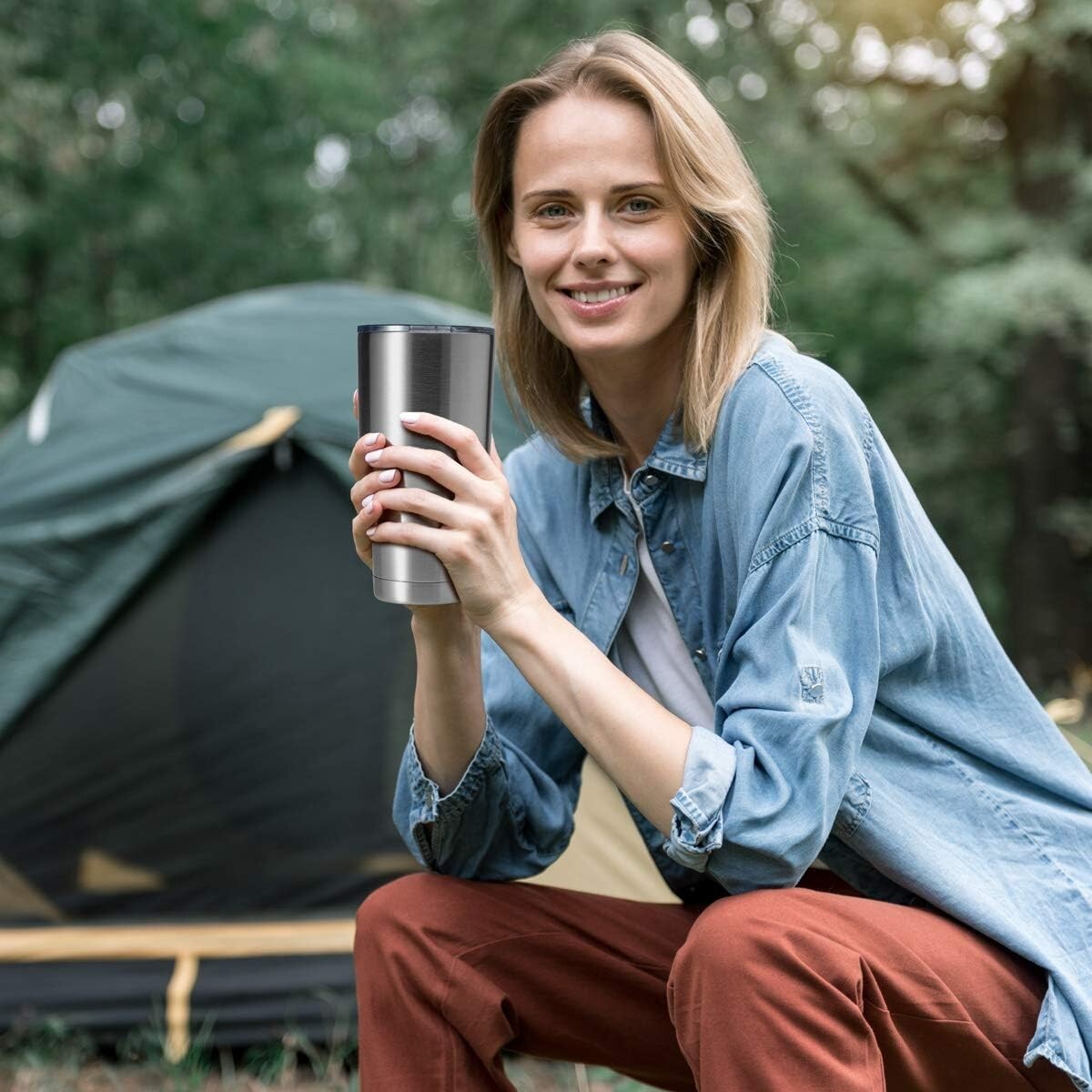 Elegant 30oz Double Wall Insulated Steel Tumbler - Perfect for Hot & Cold Drinks