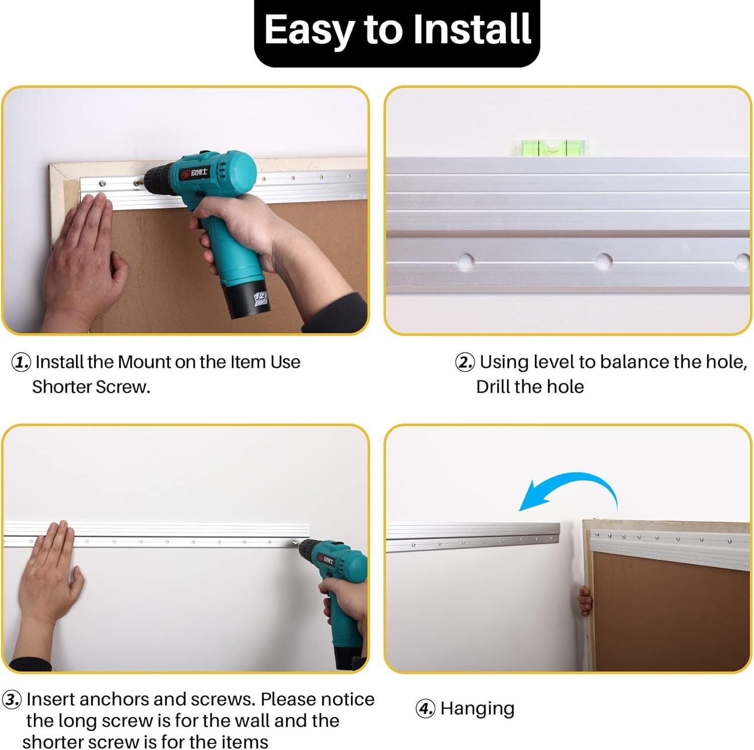 Versatile 30-Inch French Cleat Hanger - Supports 200 lbs, Indoor & Outdoor Use