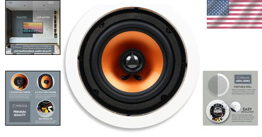 High-Performance 6.5-Inch In-Ceiling Speaker for Home Theater & Surround Sound