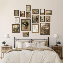 Load image into Gallery viewer, Charming Rustic Wall Art Collection - 16 Vintage Framed Prints for Any Room