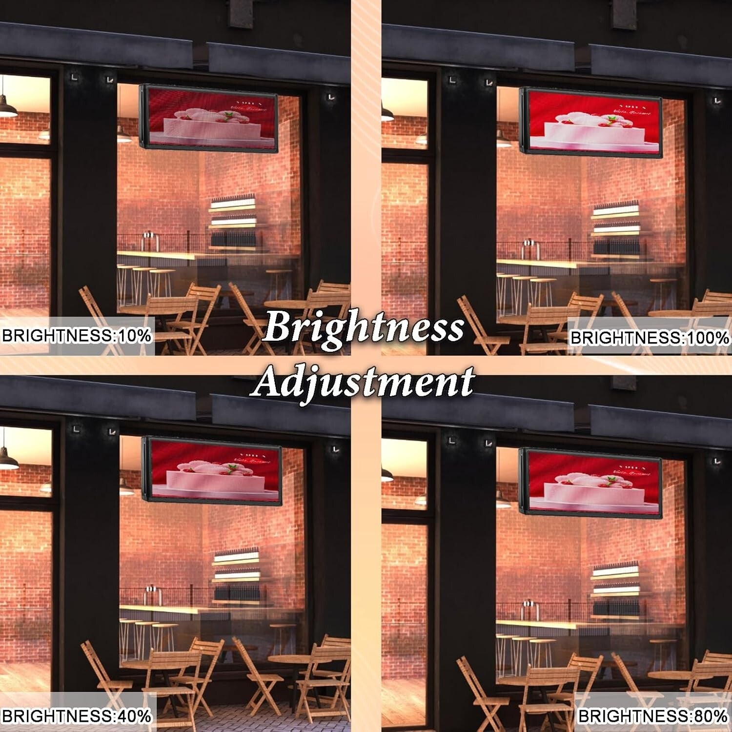 Durable Waterproof 40''x18'' Outdoor LED Advertising Board - Multicolor Display