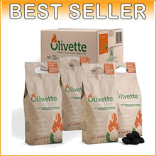 Load image into Gallery viewer, Organic Smoke-Free Charcoal Briquettes from Recycled Olive byproducts - 26.4 lbs
