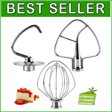 Load image into Gallery viewer, Efficient KitchenAid Stand Mixer Attachments - 4.5 QT Stainless Steel Set
