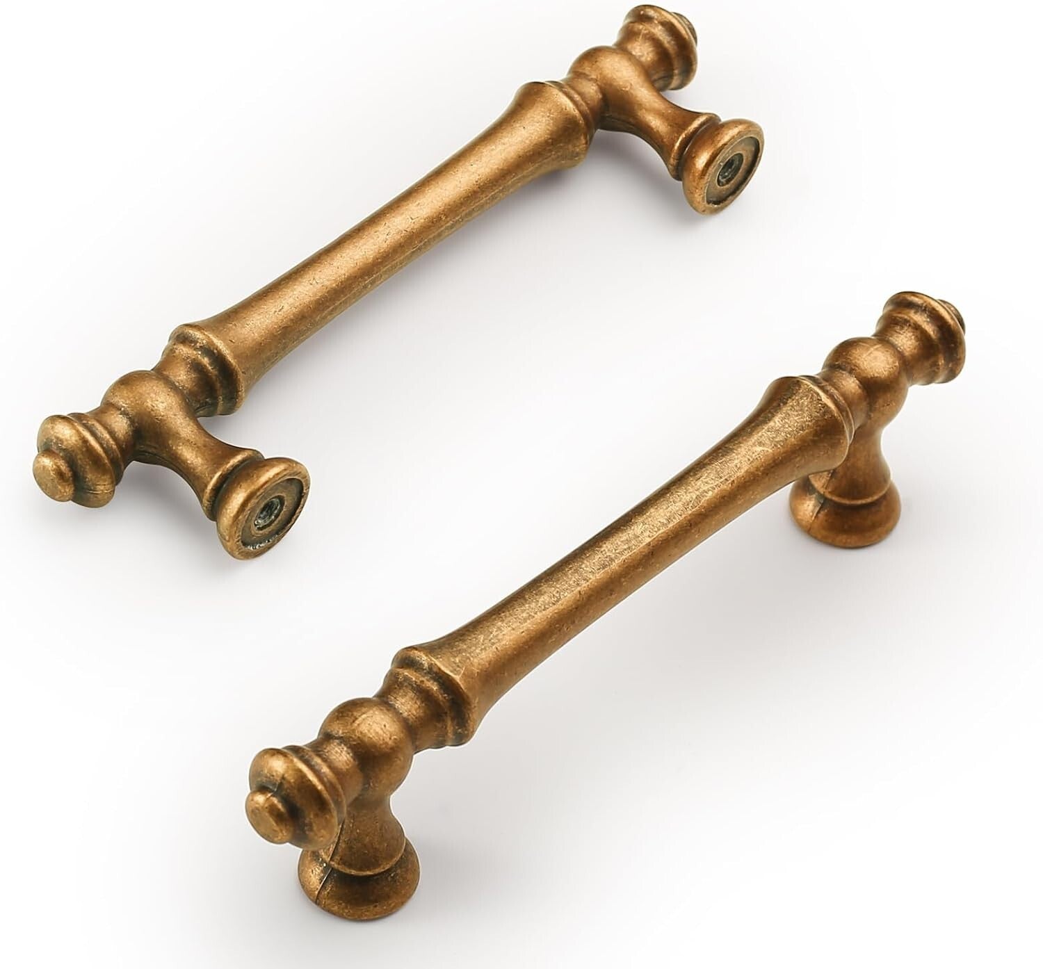 Durable Antique Brass Cabinet Pulls - 3.75 Inch (96mm) Hole Center Hardware