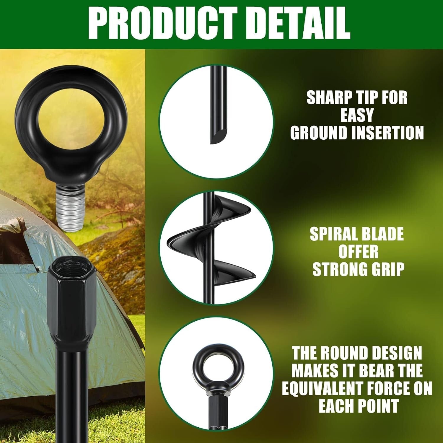 12 Heavy-Duty 18-Inch Ground Anchor Kit for Securing Outdoor Structures