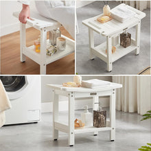 Load image into Gallery viewer, Waterproof Foldable Shower Bench with Storage Shelf &amp; Handles - 550 lbs Capacity