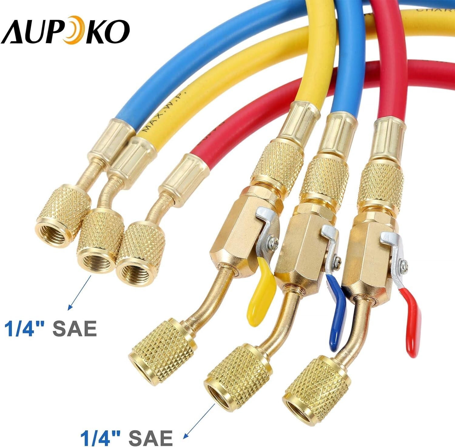 60-Inch Durable R410A Refrigerant Charging Hose Kit with High Pressure Safety