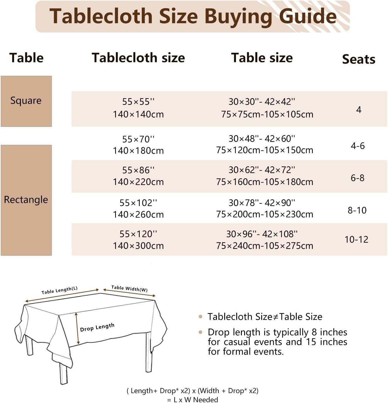 Elegant Striped Waterproof Tablecloth for Kitchen Dining & Holiday Celebrations