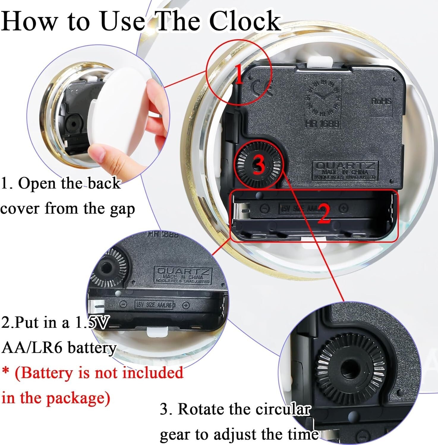 Elegant Quartz Clock with Meaningful Quote - Framed Glass Gift for Fathers