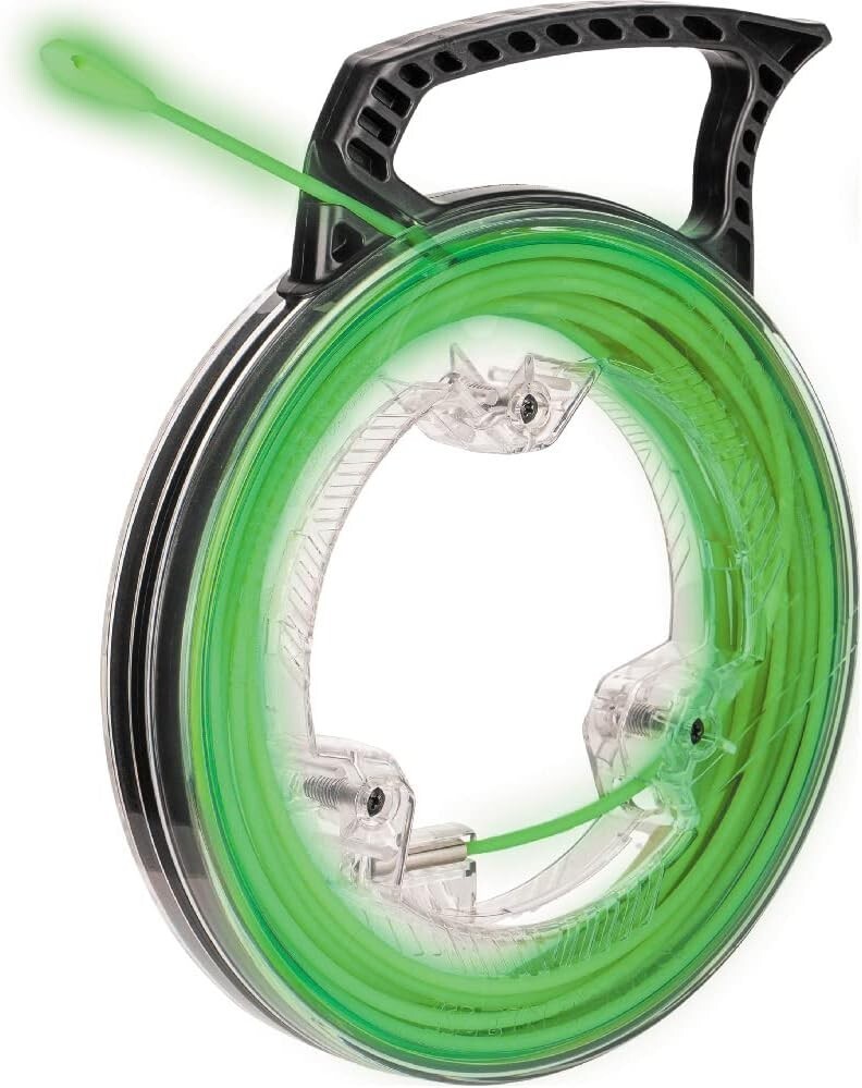 Versatile Glow-in-the-Dark 40-Foot Fish Tape with Stainless Steel End Connector