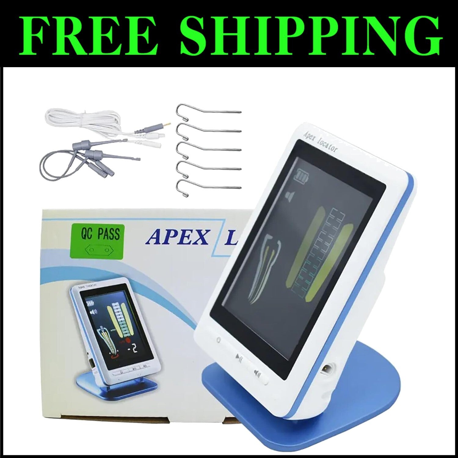 High Accuracy Apex Locator for Root Canals - Includes Essential Accessories