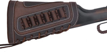 Load image into Gallery viewer, Stylish Leather-Bound Recoil Pad Extension &amp; Shell Holder for Rifles &amp; Shotguns