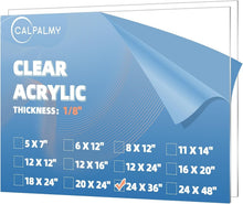 Load image into Gallery viewer, Durable 1/8-Inch Clear Acrylic Sheets - 2 Pack for Custom Projects &amp; Signs