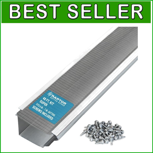 DIY-Friendly 48 FT Gutter Guard with Self-Tapping Screws - Rust-Resistant Steel