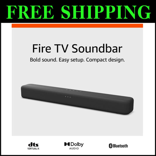 Compact Fire TV Soundbar - 24" | Bluetooth & Virtual Surround Sound Experience