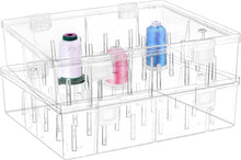 Load image into Gallery viewer, Superb Visibility Stackable Thread Storage Boxes - 2 Pack for Embroidery