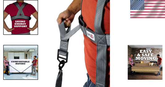 Adjustable Nylon Shoulder Carrying Straps for Efficient Moving - 4-Piece Set
