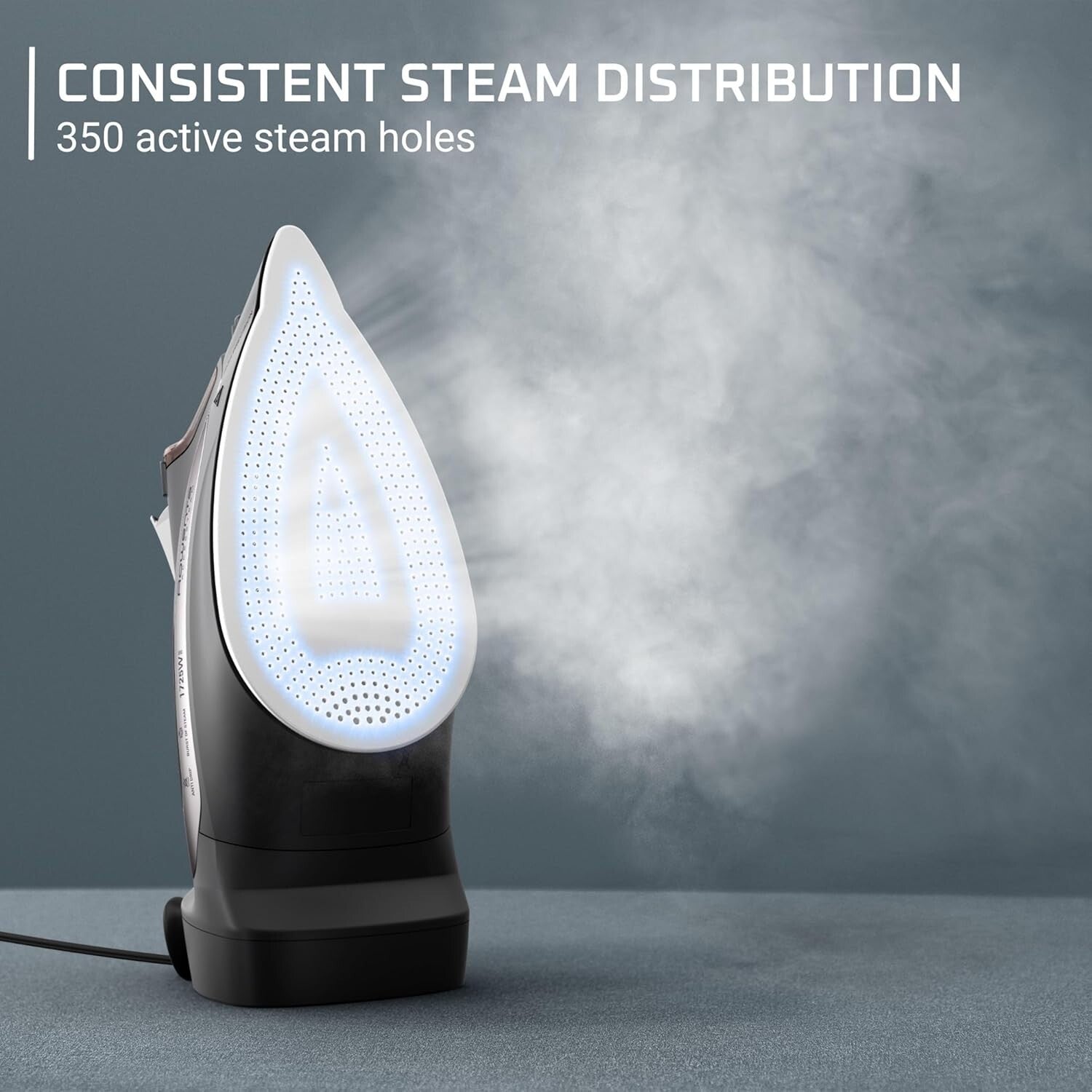 Ultimate Steam Iron with Retractable Cord - 350 Micro-Holes for Perfect Coverage
