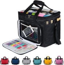 Load image into Gallery viewer, Portable Knitting Tote with Inner Divider and Flexible PVC - Ideal for Crafters