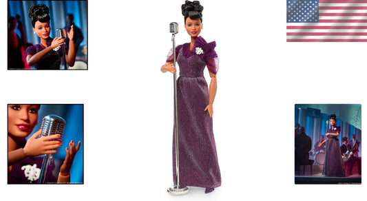 Curvy Ella Fitzgerald Doll 12-Inch in Deep Purple Gown - Inspiring & Articulated