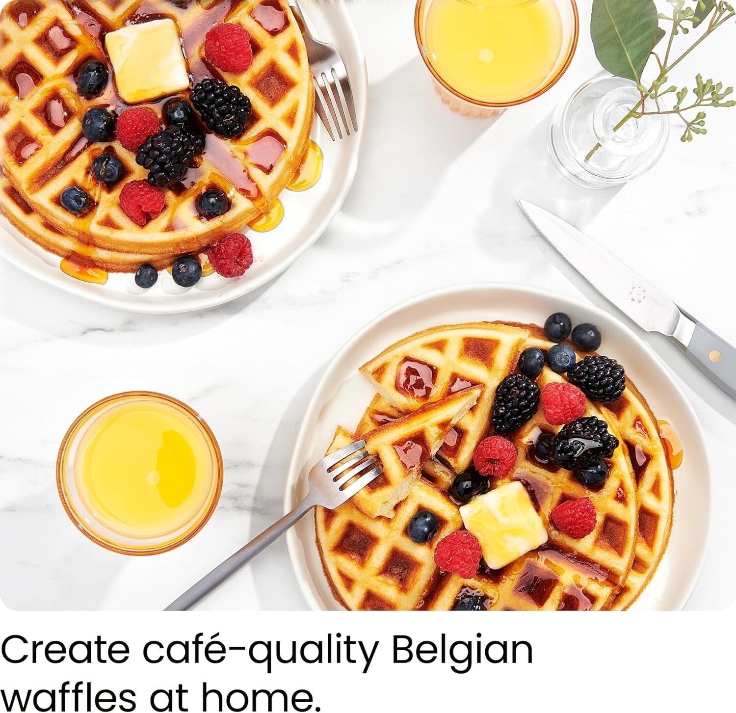 Adjustable Timer Waffle Iron with Space-Saving Design for Perfect Breakfasts