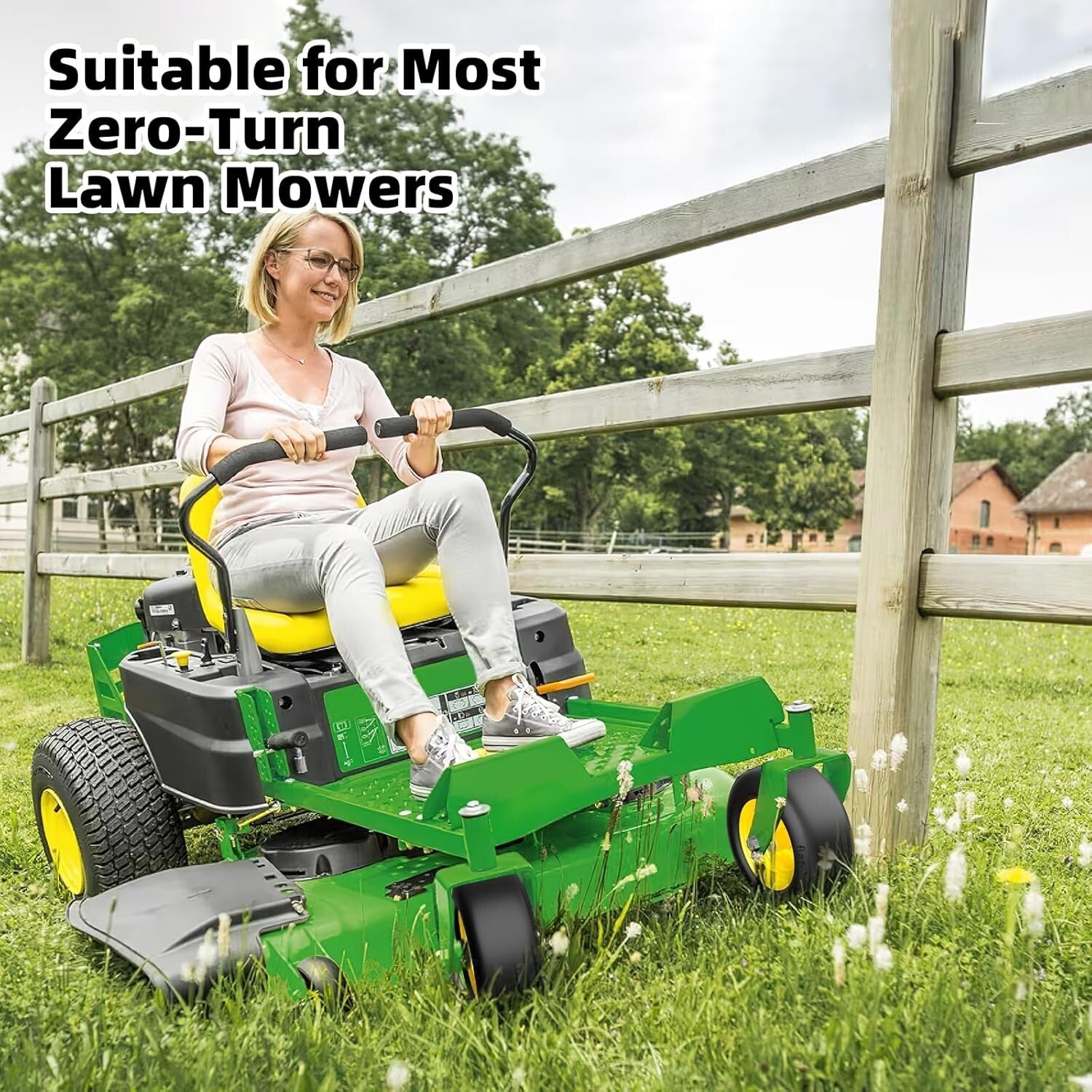 11x4-5 Solid Mower Tires with Superior Traction - Perfect for Zero-Turn Models
